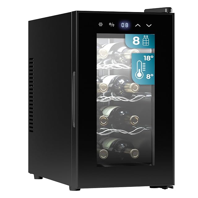 Cave à vin Cecotec Bolero Grandsommelier 830 CoolCrystal 8 bouteilles