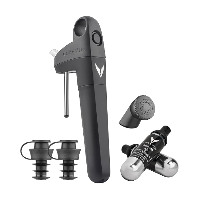 Système de conservation du vin Coravin Pivot+, noir
