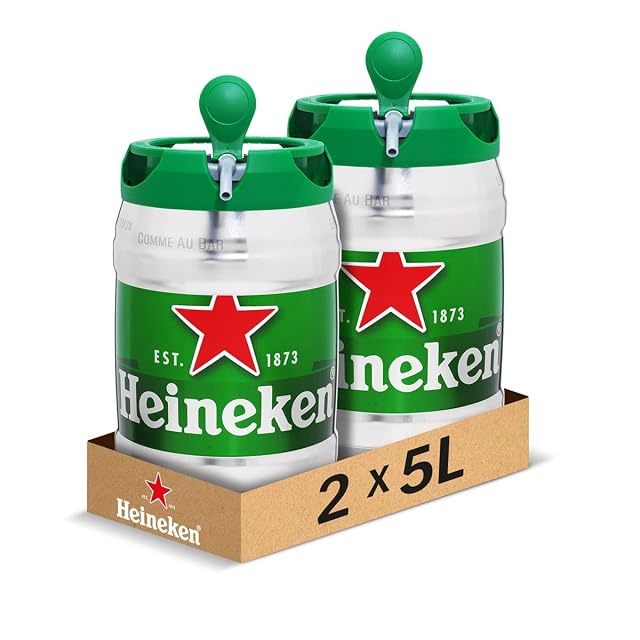 Pack de deux fûts de bière Heineken 5L