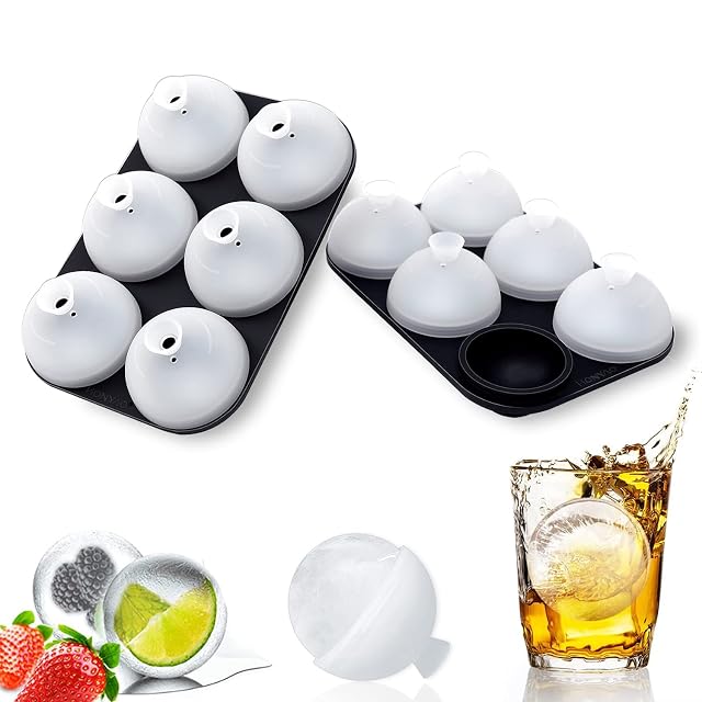 Moule à glace sphérique en silicone HONYAO avec couvercle