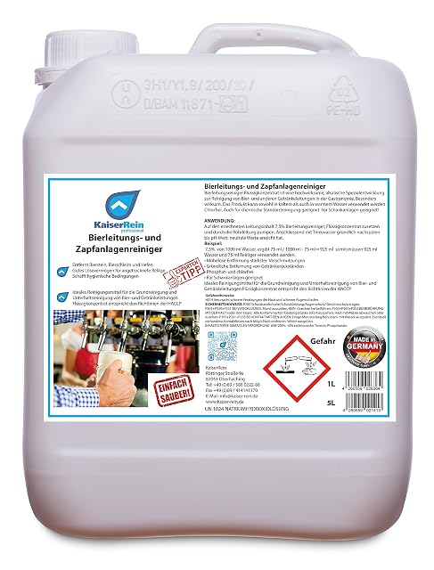 Nettoyant KaiserRein pour tuyaux de bière, bidon de 5 litres