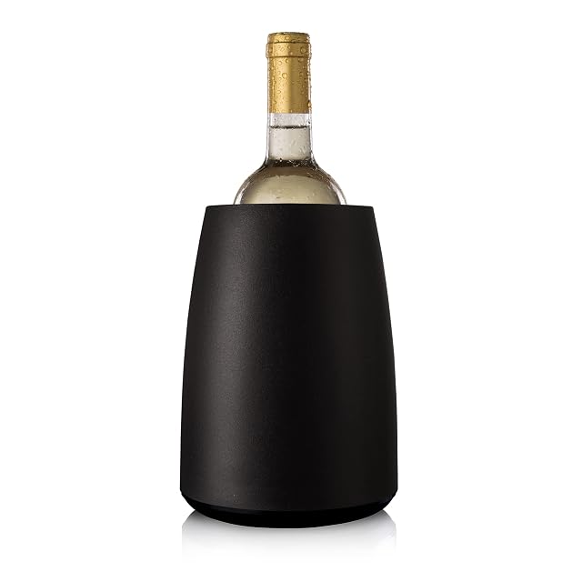 Seau rafraîchisseur à vin Vacu Vin Rapid Ice, acier noir